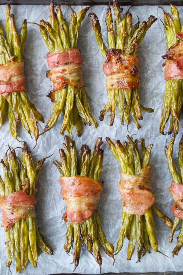 Bacon Wrapped Green Bean Bundles