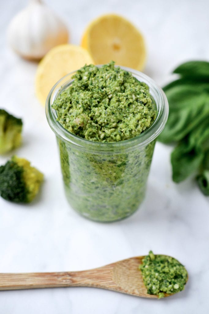 Broccoli Pesto (Paleo, Whole30, Vegan, Dairy Free, Gluten Free)
