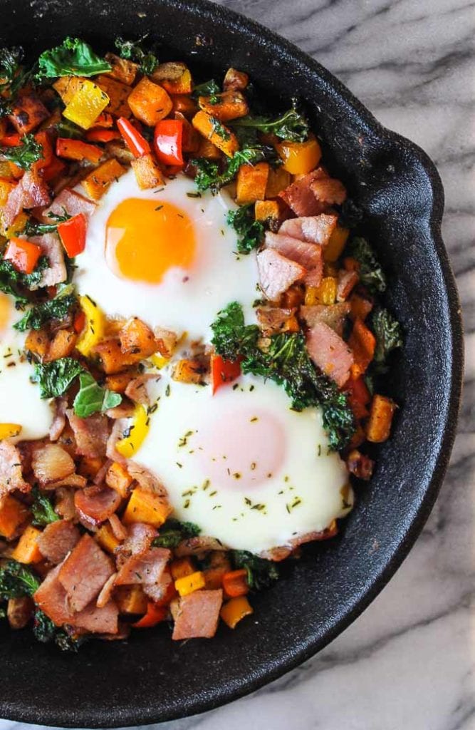 Bacon, Kale & Sweet Potato Hash