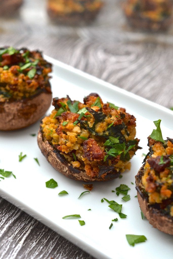 Turkey & Spinach Stuffed Mushrooms