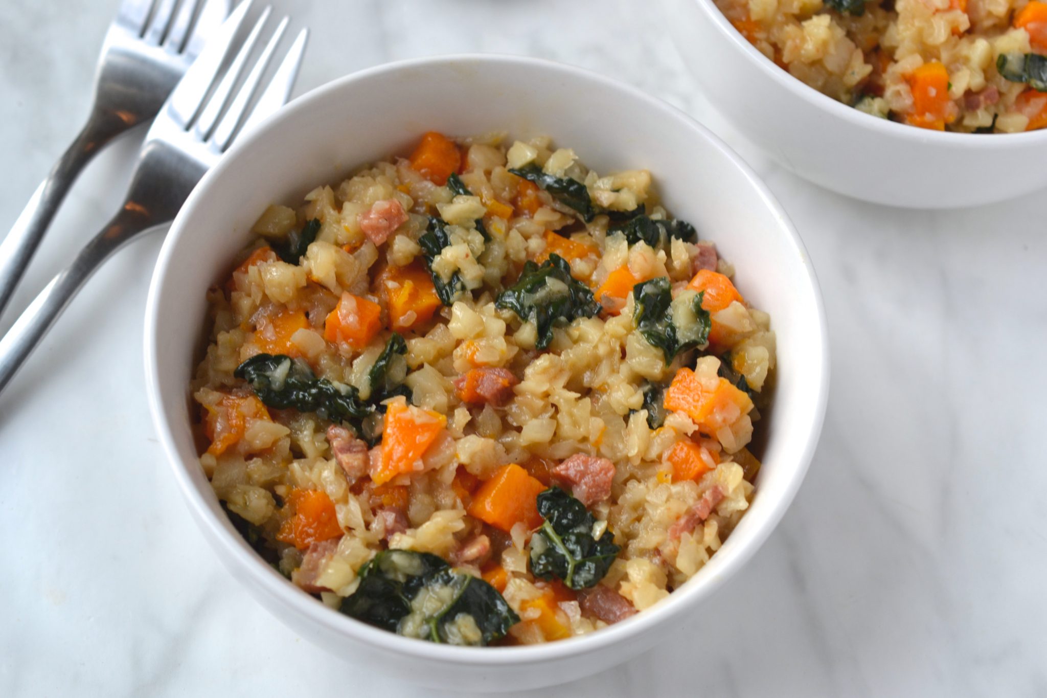 Celeriac Risotto with Butternut Squash &amp; Kale-image