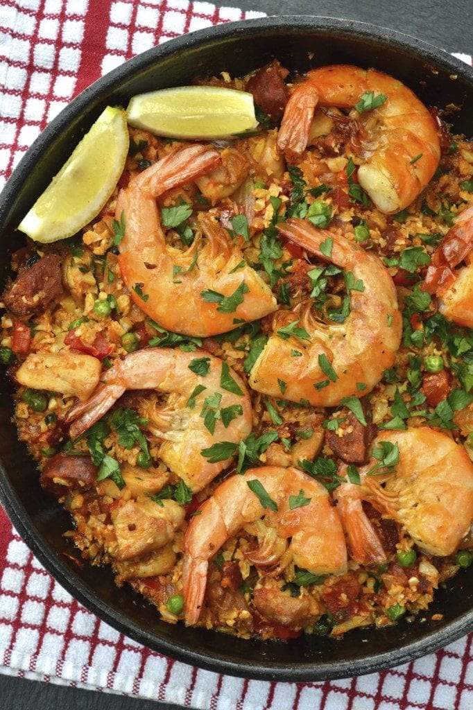 Cauliflower Rice Paella