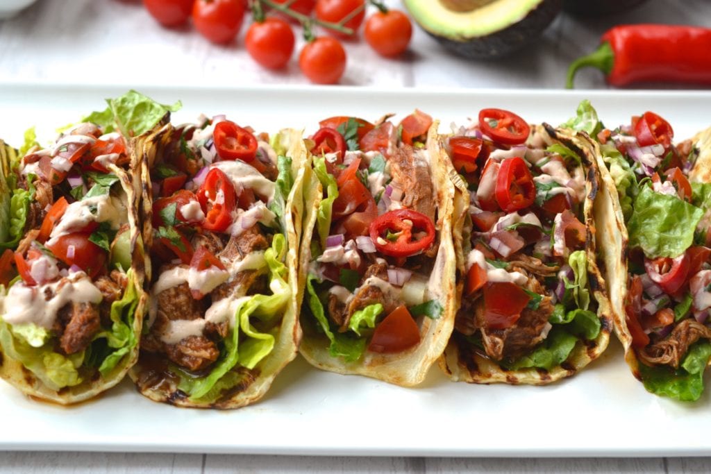 Celery Root Tortillas & Shredded Chicken Tacos