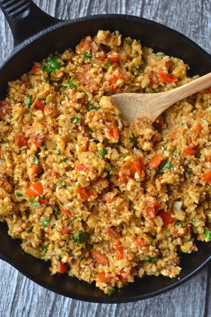 Mexican Cauliflower Rice (Grain/Gluten Free, Paleo, Whole30, Vegan)