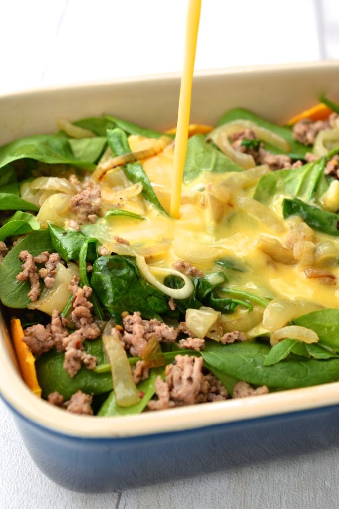Spinach, Butternut Squash & Turkey Breakfast Casserole | Every Last Bite