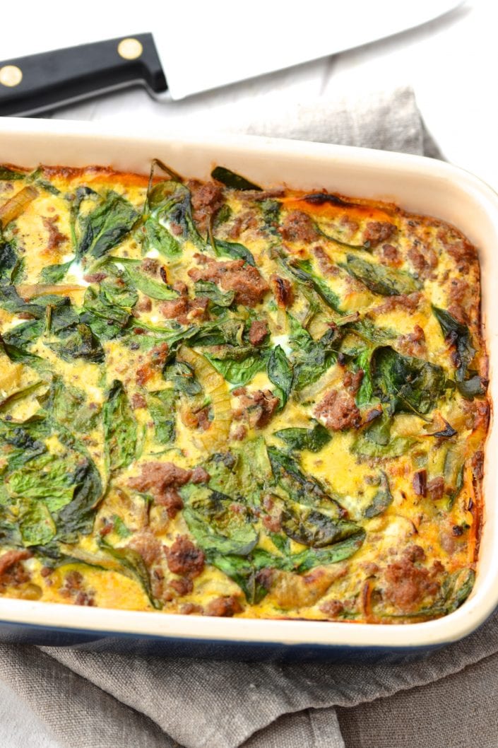 Spinach, Butternut Squash & Turkey Breakfast Casserole | Every Last Bite Whole30 Breakfast Casserole