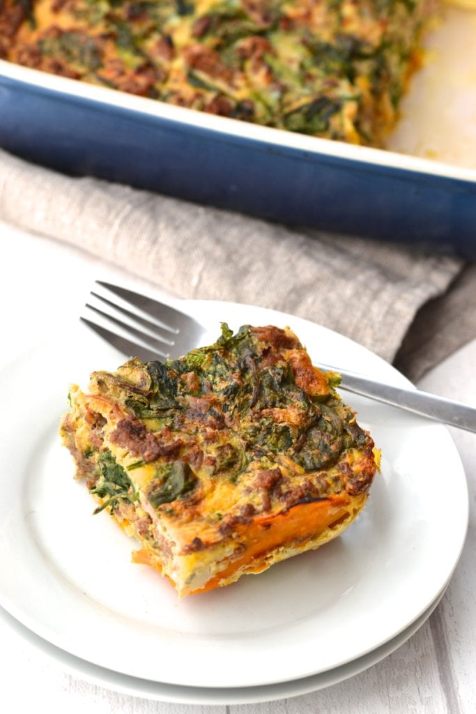 Spinach, Butternut Squash & Turkey Breakfast Casserole | Every Last Bite Whole30 Breakfast Casserole