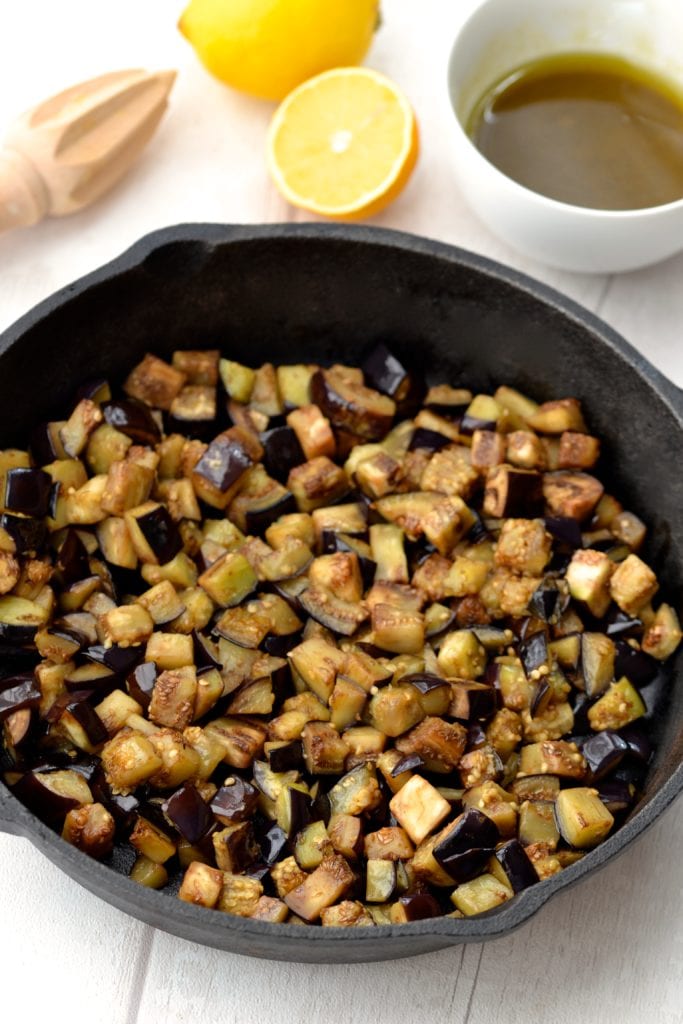 Chopped Eggplant, Almond & Herb Salad | Every Last Bite Chopped Eggplant, Almond & Herb Salad