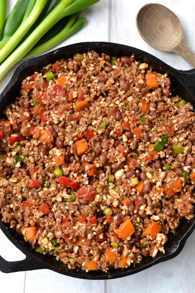 Beef & Cauliflower Rice Mexican Casserole | Every Last Bite Beef & Cauliflower Rice Mexican Casserole