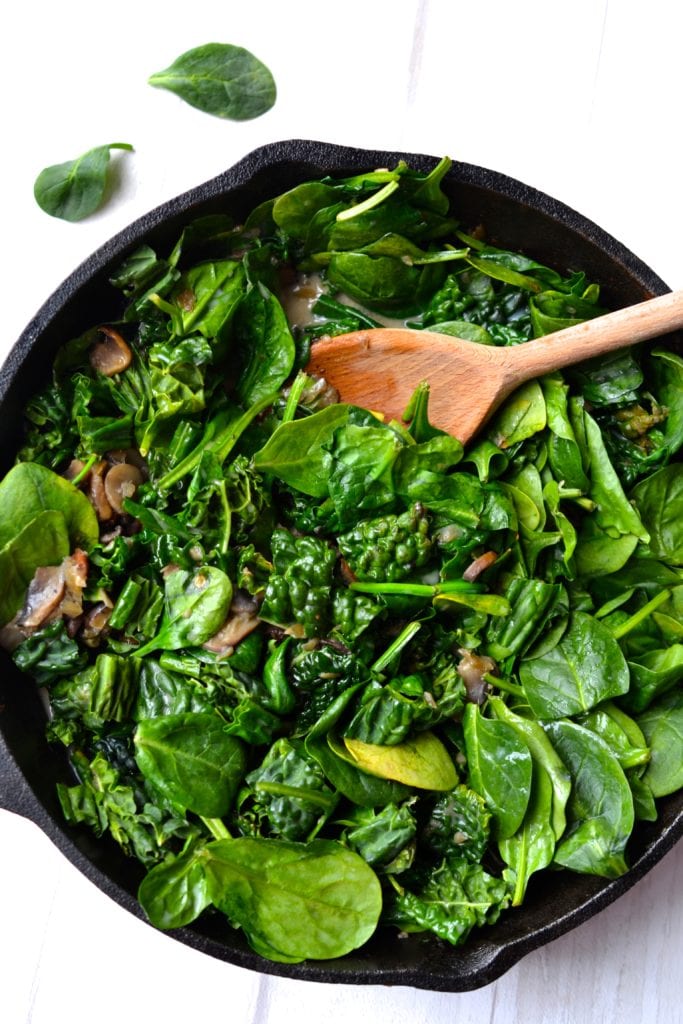Kale, Spinach & Mushroom Baked Eggs | Every Last Bite Kale, Spinach & Mushroom Baked Eggs