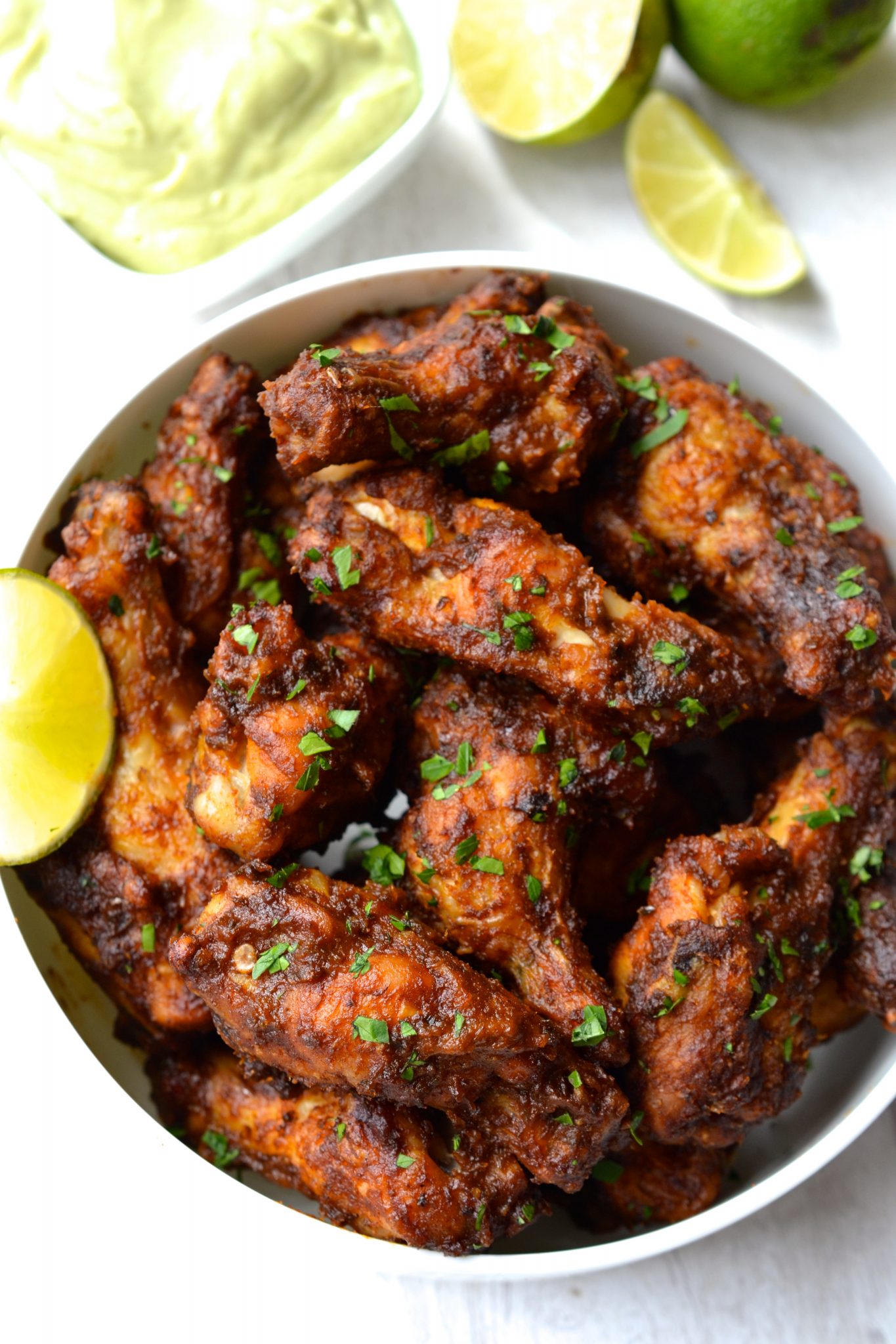 Chipotle Chicken Wings with Avocado Crema-image