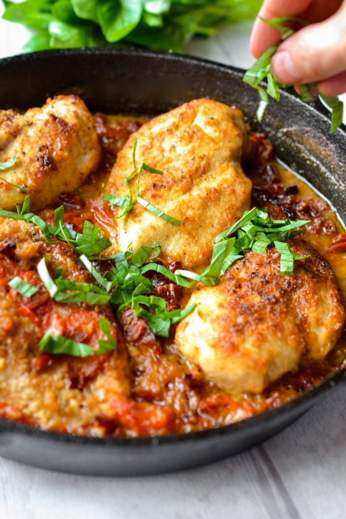 Creamy Sundried Tomato & Basil Chicken | Every Last Bite Creamy Sundried Tomato & Basil Chicken