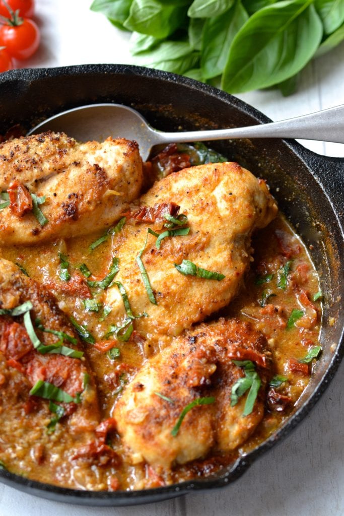 Creamy Sun Dried Tomato & Basil Chicken Every Last Bite
