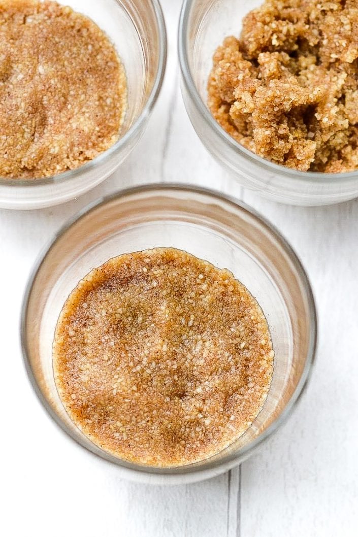 Salted Caramel Cheesecake Cups | Every Last Bite Vegan Caramel Cheesecake