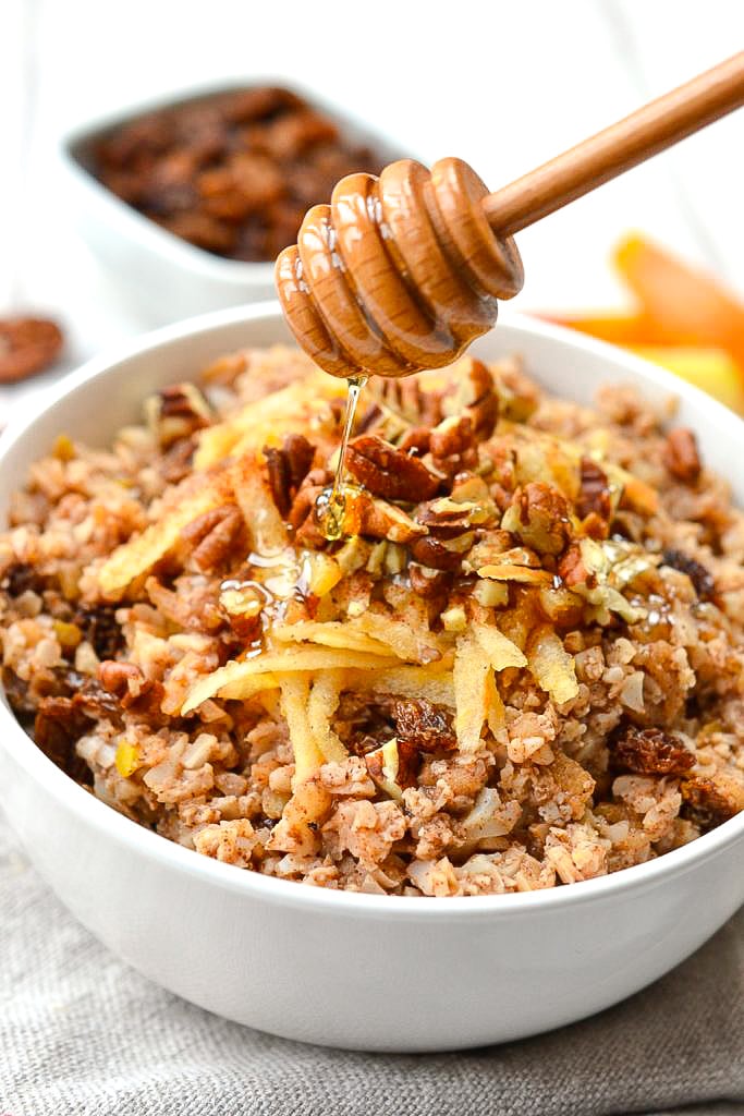 Apple & Cinnamon Cauliflower Porridge | Every Last Bite Paleo Apple Cauliflower Porridge