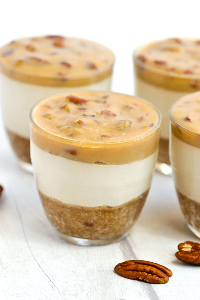 Salted Caramel Cheesecake Cups | Every Last Bite Salted Caramel Cheesecake Cups