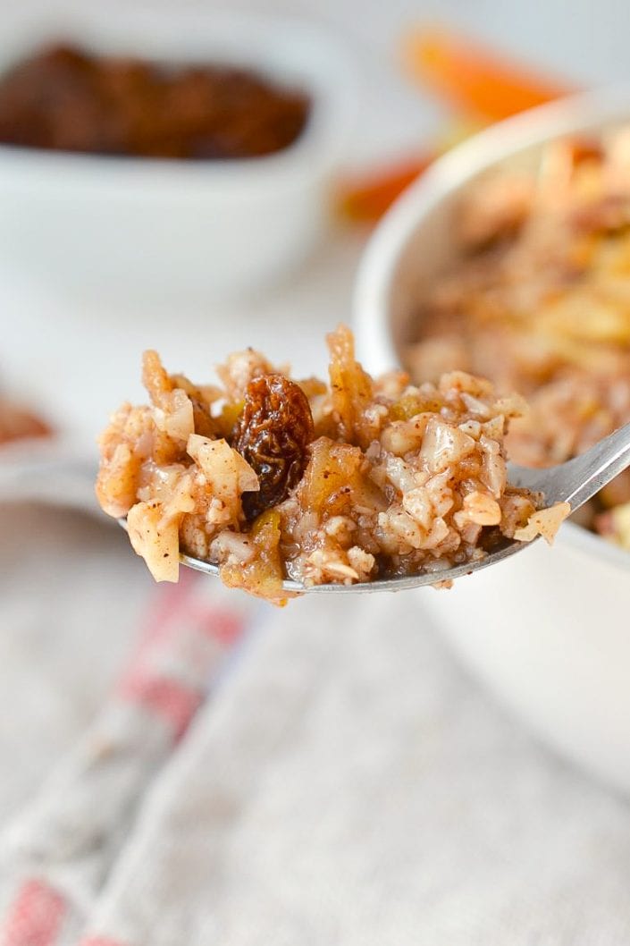 Apple & Cinnamon Cauliflower Porridge | Every Last Bite Paleo Apple Cauliflower Porridge