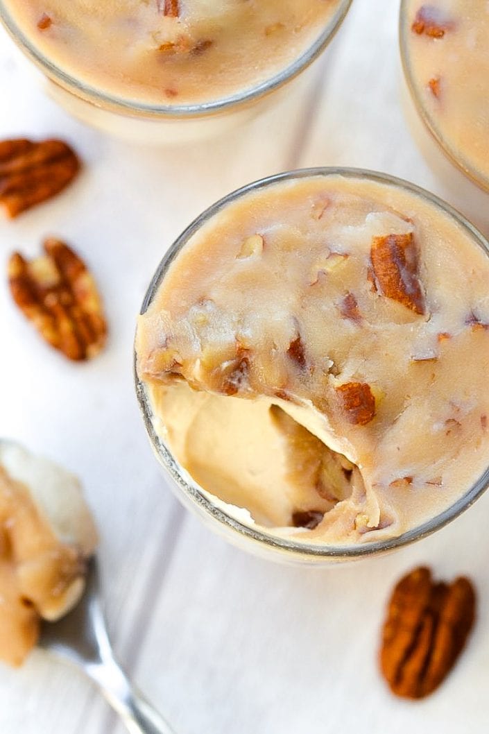Salted Caramel Cheesecake Cups | Every Last Bite Salted Caramel Cheesecake Cups