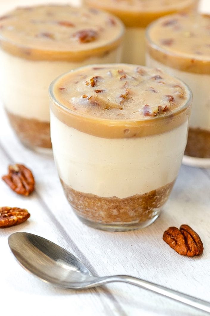 Salted Caramel Cheesecake Cups | Every Last Bite Salted Caramel Cheesecake Cups
