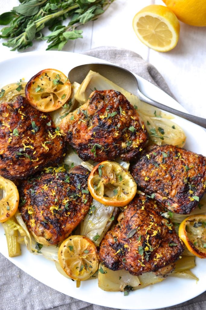 Crispy Lemon & Herb Chicken with Fennel | Every Last Bite