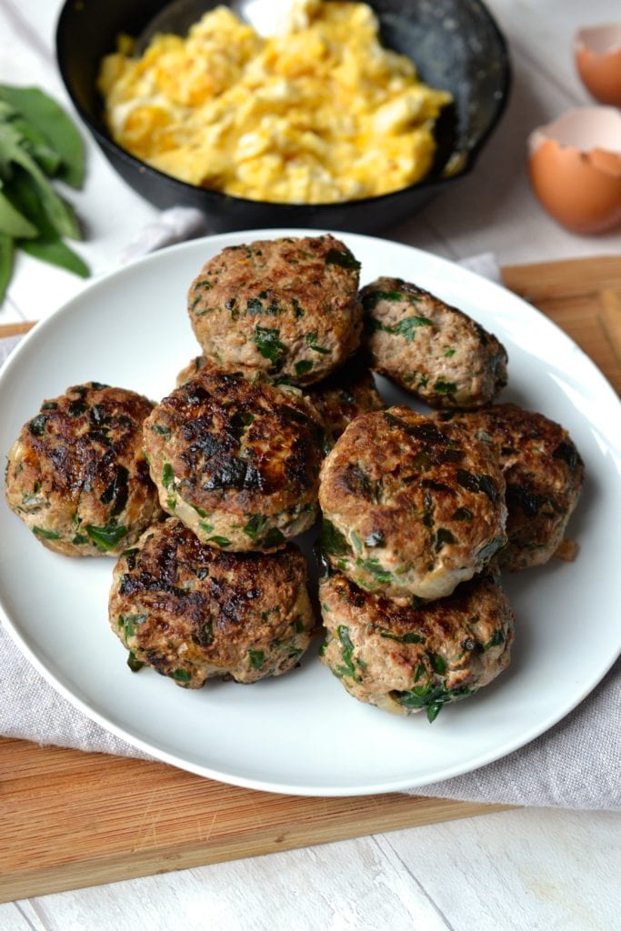 Turkey, Spinach & Caramelized Onion Breakfast Sausage | Every Last Bite