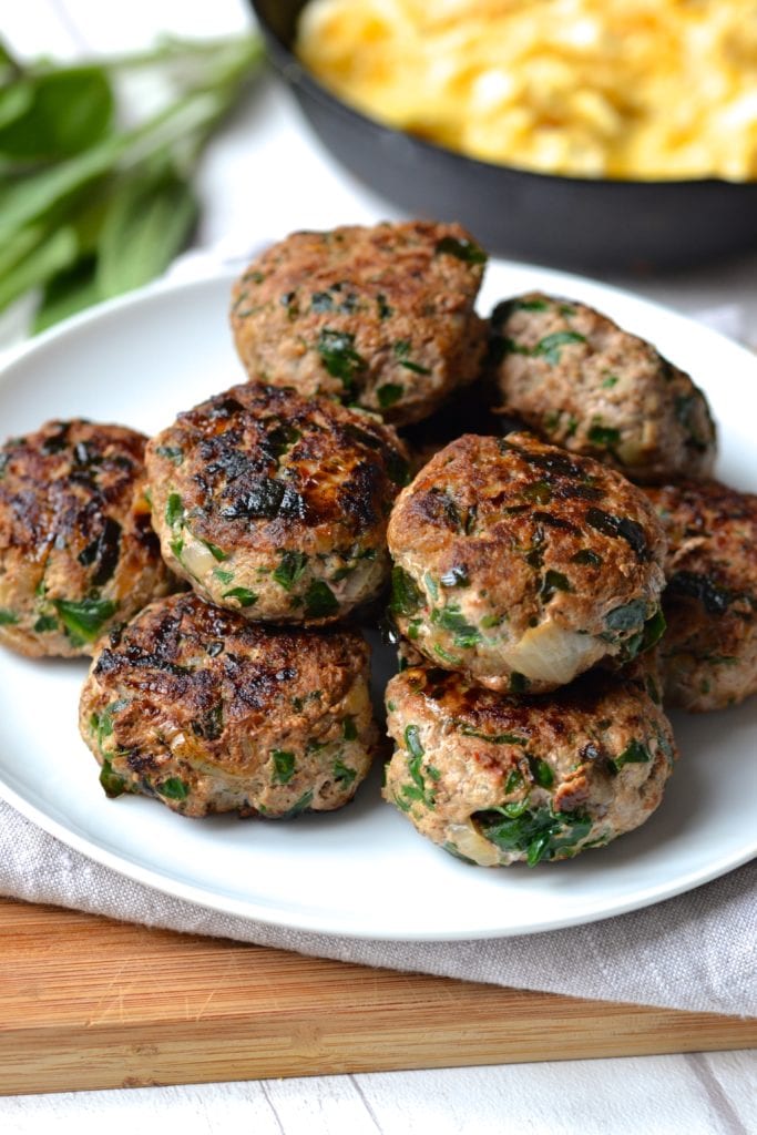 Turkey, Spinach & Caramelized Onion Breakfast Sausage | Every Last Bite
