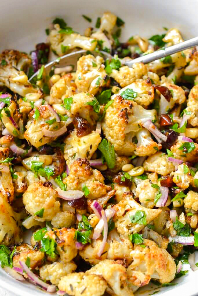 Roasted Cauliflower, Date, Red Onion & Parsley Salad Roasted Cauliflower, Date, Red Onion & Parsley Salad