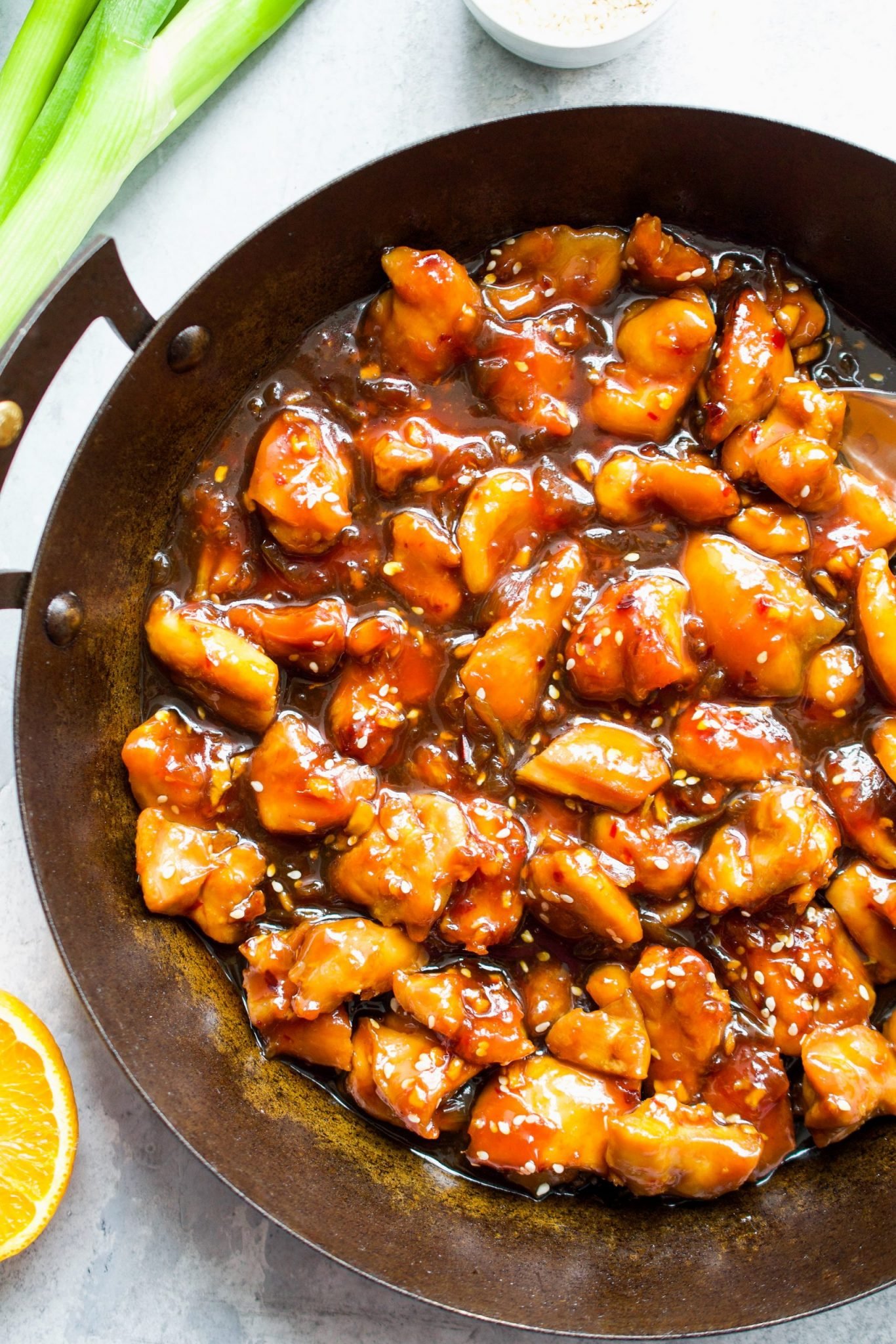 Spicy Paleo Orange Chicken (Paleo - Grain Free) | Every Last Bite