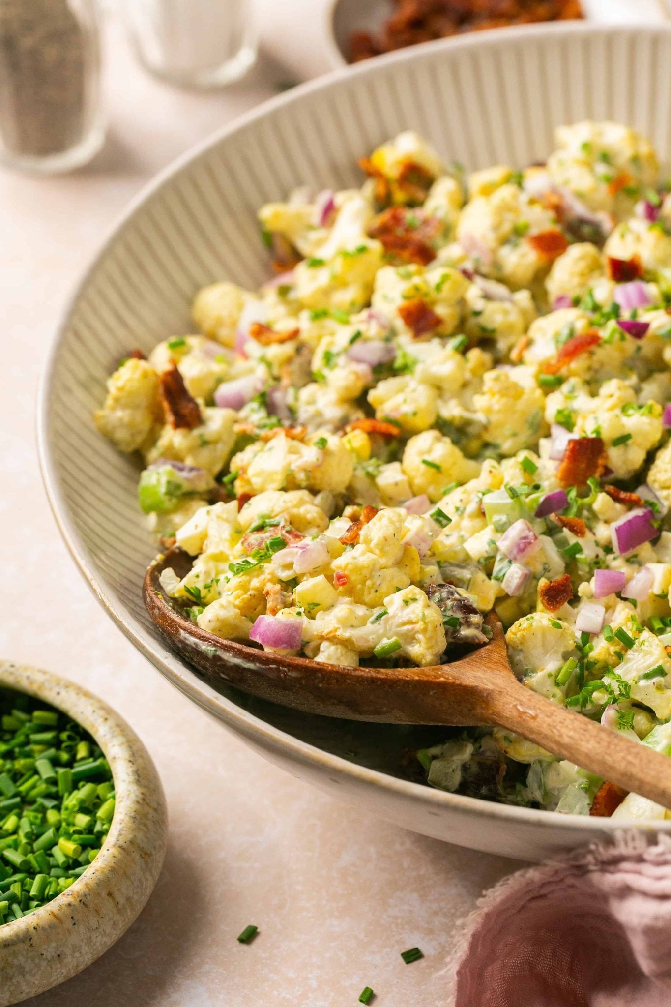 Creamy Cauliflower Salad | Every Last Bite Creamy Cauliflower Potato Salad