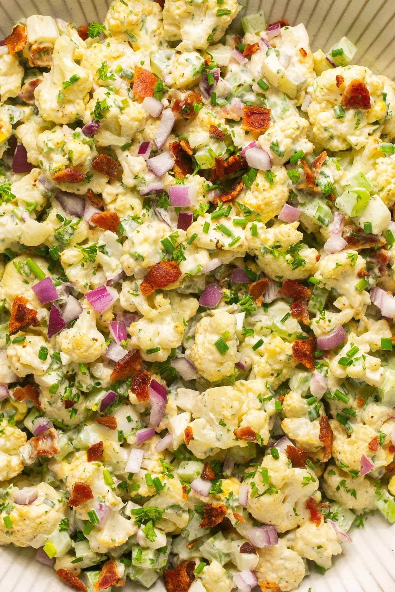 Creamy Cauliflower Salad | Every Last Bite Creamy Cauliflower Salad Recipe