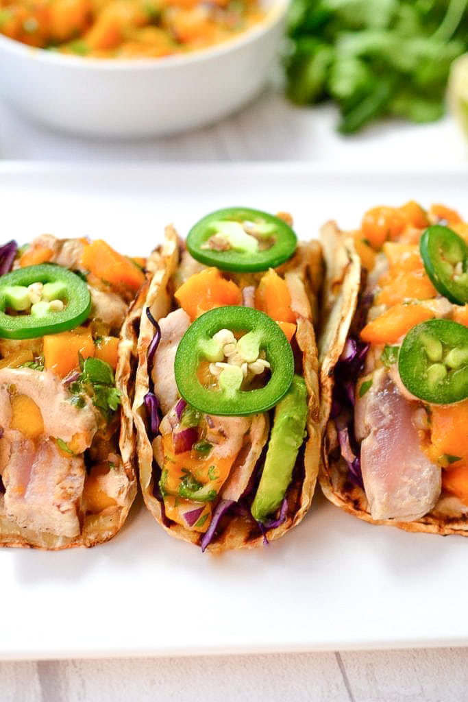 Seared Tuna Tacos with Mango Jalapeno Salsa (Paleo) Every Last Bite