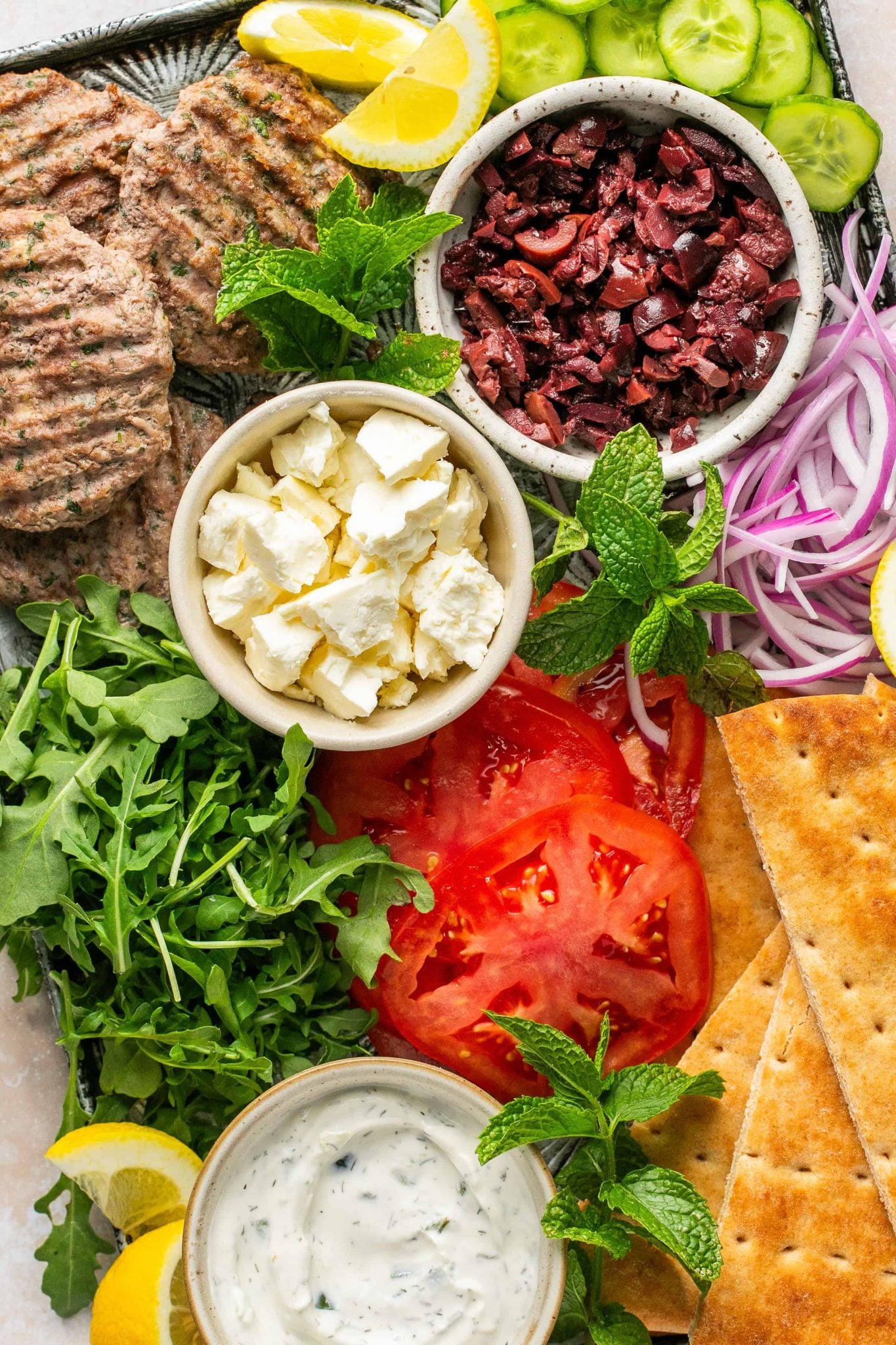 Greek Lamb Burgers 