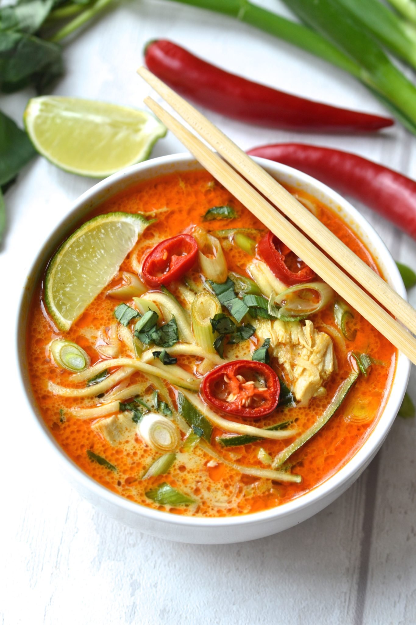 Thai Curry Noodle Soup (Whole30 - Paleo) - Every Last Bite