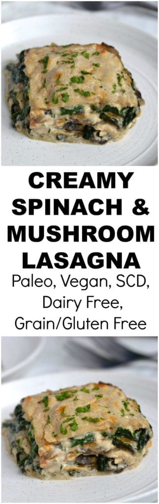 Creamy Spinach & Mushroom Lasagna | Every Last Bite