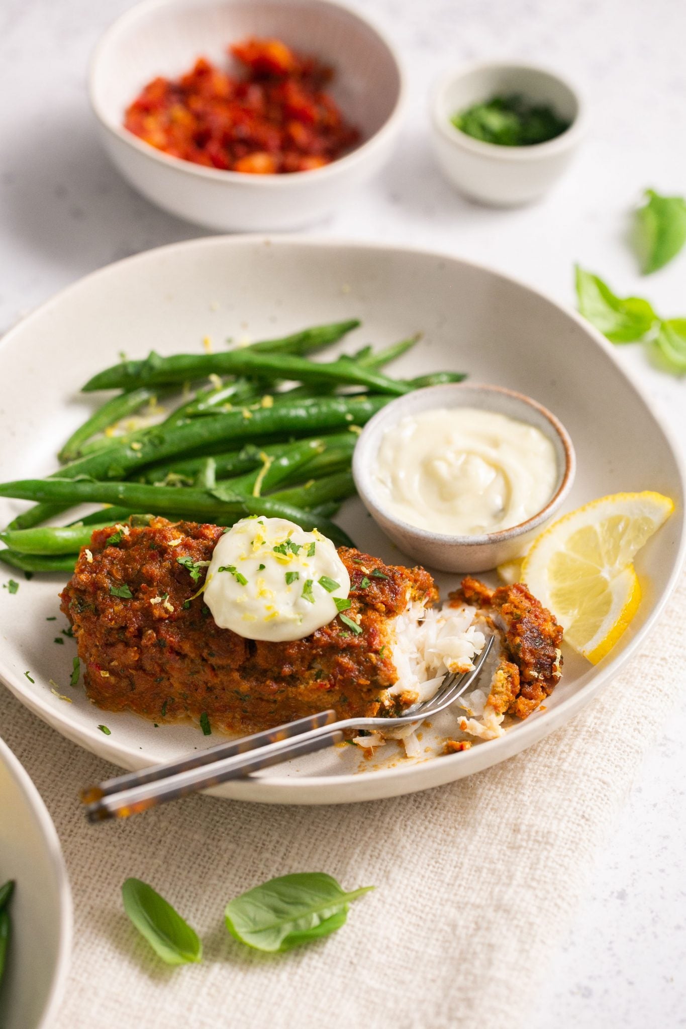 Sun-Dried Tomato Crusted Baked Halibut | Every Last Bite Baked Halibut Recipe