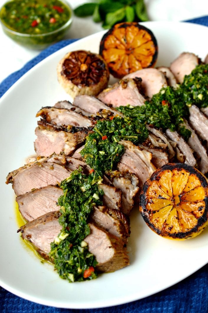 Roasted Butterflied Leg of Lamb with Mint Chimichurri Every Last Bite
