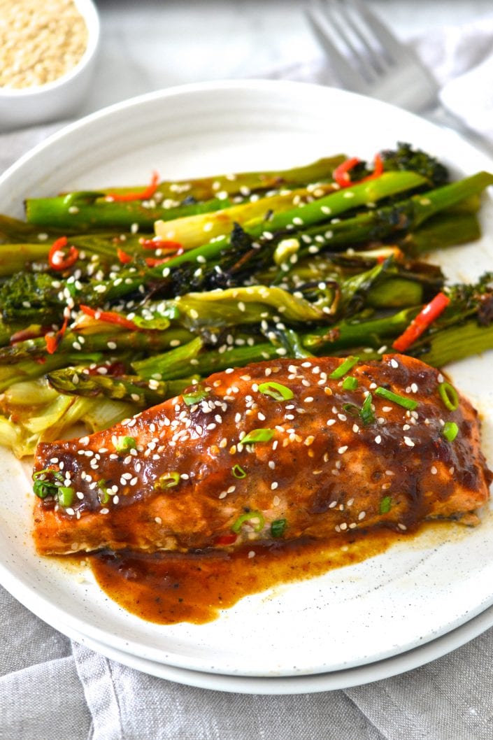 Sheet Pan Teriyaki Salmon | Every Last Bite Sheet Pan Teriyaki Salmon