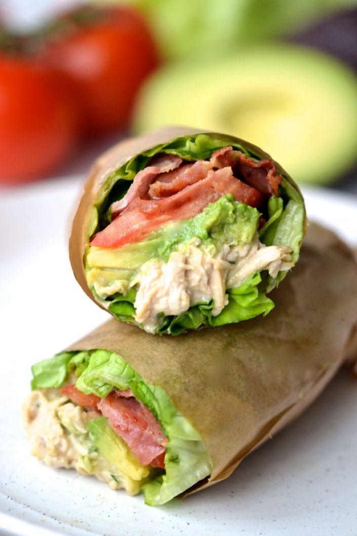 Chicken Lettuce Sandwich Wrap