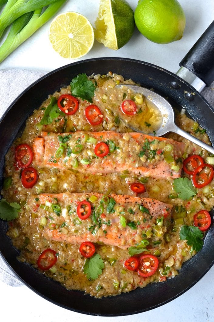 Coconut Ginger Salmon | Every Last Bite Coconut Ginger Salmon