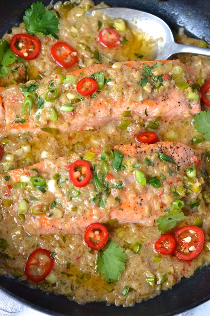 Coconut Ginger Salmon | Every Last Bite Coconut Ginger Salmon