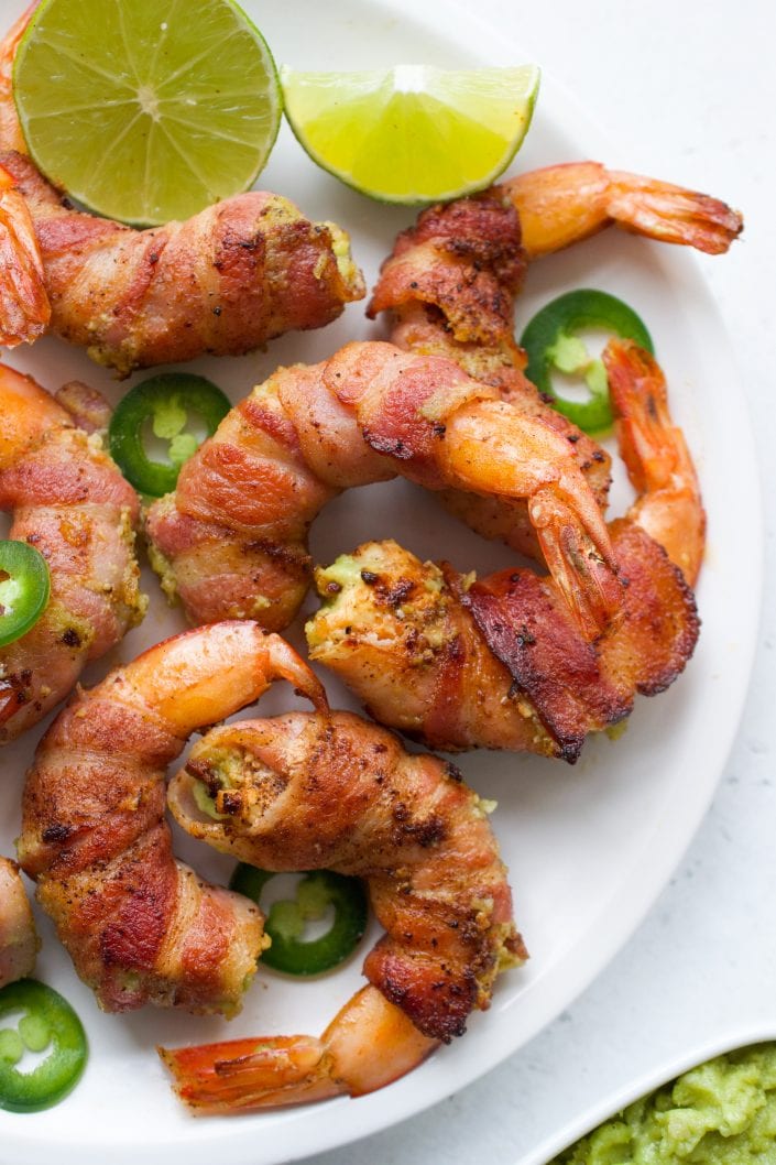 Jalapeno Bacon Wrapped Shrimp | Every Last Bite Bacon Wrapped Shrimp