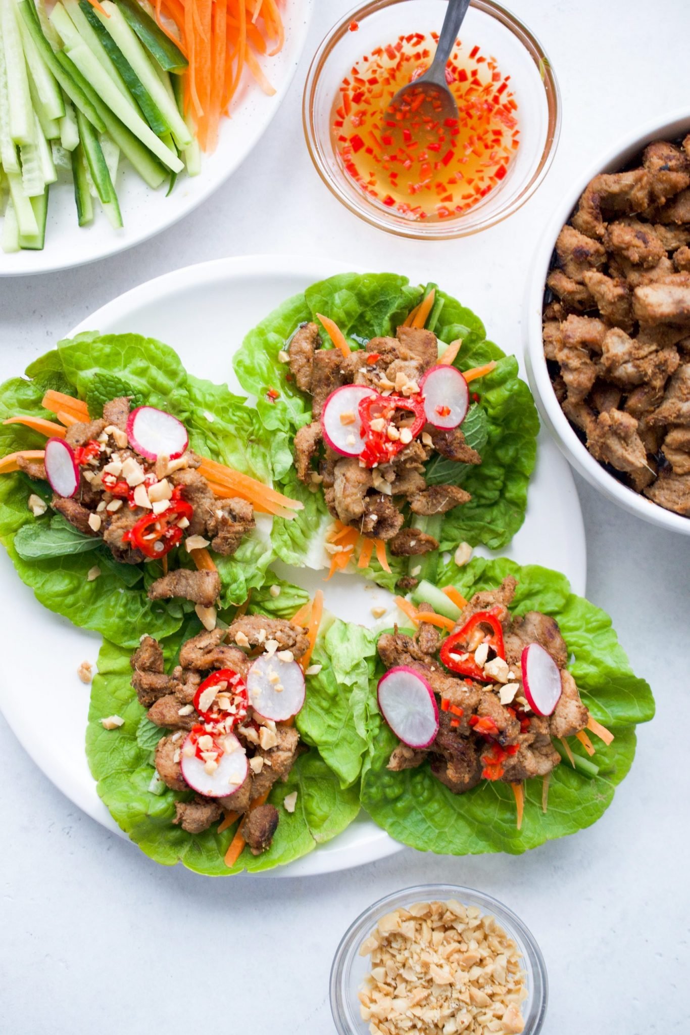 Vietnamese Pork Lettuce Wraps Whole30 Paleo Every Last Bite