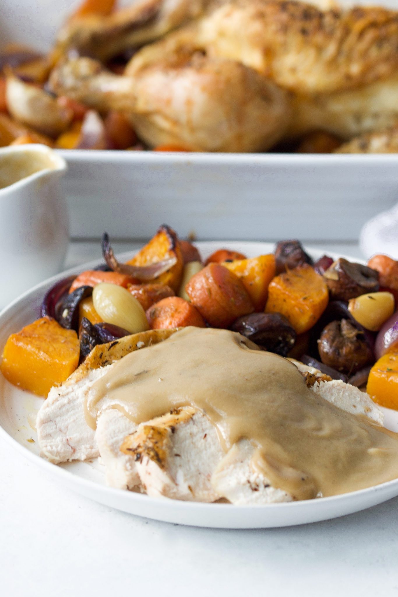 Smothered Chicken with Gravy and Herbs {Paleo, Whole30} 