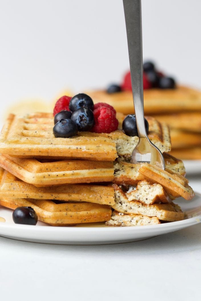 Lemon Poppy Seed Waffles | Every Last Bite Lemon Poppy Seed Waffles