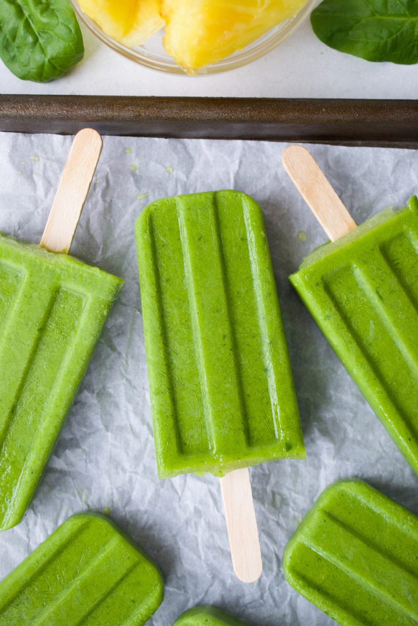Green Tropical (Spinach) Popsicles Every Last Bite