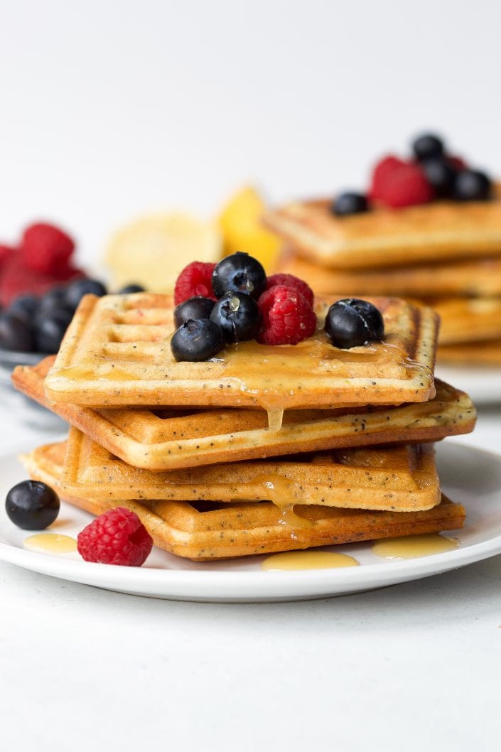 Lemon Poppy Seed Waffles | Every Last Bite Lemon Poppy Seed Waffles