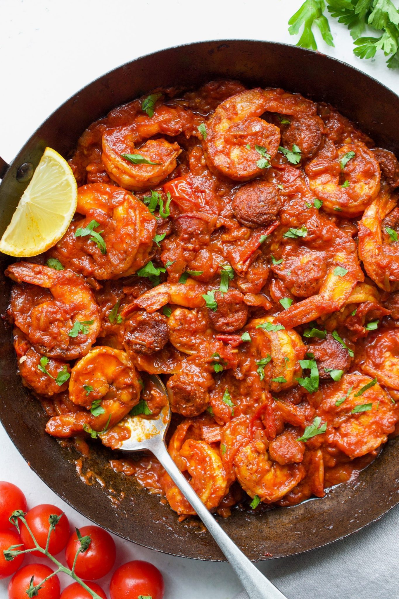 One Pan Spanish Chorizo & Shrimp (Whole30 - Paleo) | Every Last Bite