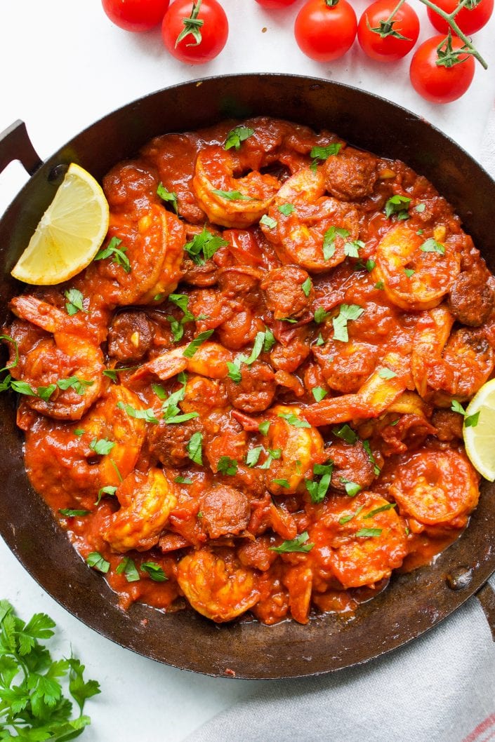 Spanish Shrimp and Chorizo | Every Last Bite Spanish Shrimp and Chorizo