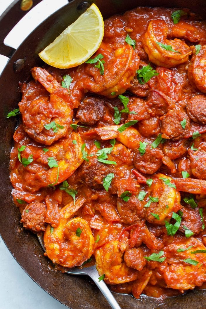 Spanish Shrimp and Chorizo | Every Last Bite Spanish Shrimp and Chorizo