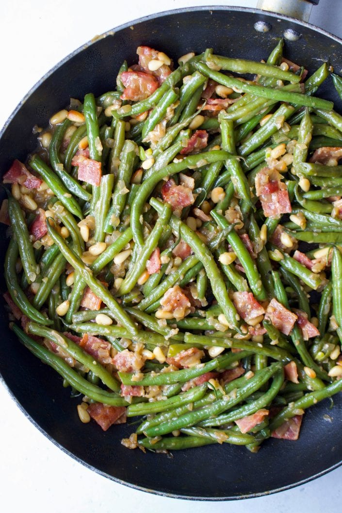 The Best One Pan Green Beans & Bacon | Every Last Bite Bacon and Green Beans Recipe